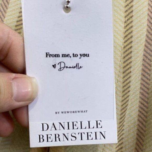 NWT Danielle Bernstein yellow striped trousers, size 0 - Picture 4 of 5